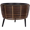 Home4You Vazonas WICKER 44x44xH34cm, rudas