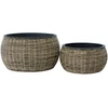 Home4You Gėlių vazonas WICKER D48xH26cm, šviesiai ruda