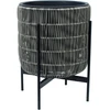 Home4You Sėjamoji WICKER su stovu 38x38xH49cm, pilka