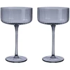 Home4You Vyno taurės DOLCE 2 vnt., aukštis 17 cm, pilkos