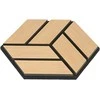 Homestyle4U Akustinės sienų plokštės, šešiakampės korio formos 3D, 30x26x2 cm, rudos