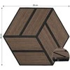 Homestyle4U Akustinės plokštės, šešiakampės korio formos 3D sienų plokštės, 30x26x2 cm, rudos