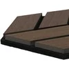 Homestyle4U Akustinės plokštės, šešiakampės korio formos 3D sienų plokštės, 30x26x2 cm, rudos