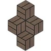 Homestyle4U Akustinės plokštės, šešiakampės korio formos 3D sienų plokštės, 30x26x2 cm, rudos