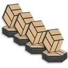 Homestyle4U Akustinės sienų plokštės, šešiakampės korio formos 3D, 30x26x2 cm, rudos
