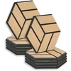 Homestyle4U Akustinės plokštės, 30x26x2 cm, rudos
