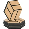 Homestyle4U Akustinės plokštės, 30x26x2 cm, rudos