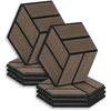 Homestyle4U Akustinės plokštės, 30x26x2 cm, rudos