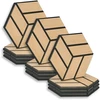 Homestyle4U Akustinės plokštės, 30x26x2 cm, rudos