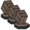 Homestyle4U Akustinės plokštės, šešiakampės korio formos 3D sienų plokštės, 30x26x2 cm, rudos