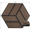 Homestyle4U Akustinės plokštės, šešiakampės korio formos 3D sienų plokštės, 30x26x2 cm, rudos