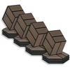 Homestyle4U Akustinės plokštės, šešiakampės korio formos 3D sienų plokštės, 30x26x2 cm, rudos