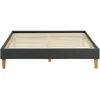 Homestyle4U Apstatyta lova, 144x203x29.5 cm, pilka