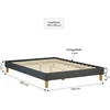 Homestyle4U Apstatyta lova, 144x203x29.5 cm, pilka