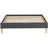 Homestyle4U Apstatyta lova, 95x32x210 cm, pilka