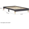 Homestyle4U Apstatyta lova, 95x32x210 cm, pilka