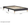 Homestyle4U Apstatyta lova, 95x32x210 cm, pilka