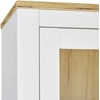 Homestyle4U Aukšta komoda, 64x199.5x41 cm, balta, ruda