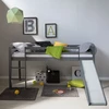 Homestyle4U Aukšta lova, 207.5x110x219.5 cm, pilka