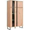 Homestyle4U Vitrina, 84,5x153x35 cm, ruda ir juoda