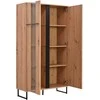 Homestyle4U Vitrina, 84,5x153x35 cm, ruda ir juoda