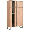 Homestyle4U Vitrina, 84,5x153x35 cm, ruda ir juoda