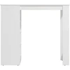 Homestyle4U Baro stalas, 120x105x50 cm, balta