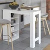 Homestyle4U Baro stalas, 120x105x50 cm, balta