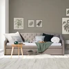Homestyle4U Dienos lova, 100x215 cm, pilka