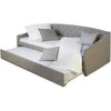 Homestyle4U Dienos lova, 100x215 cm, pilka