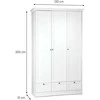 Homestyle4U Spinta, 120x51x200 cm, Balta