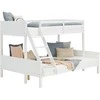 Homestyle4U Dviaukštė lova, 207x146.5x139 cm, balta