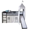 Homestyle4U Dviaukštė lova, 207.5x228x219.5 cm, pilka