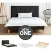 Lova Homestyle4U Aptrauktas lovos rėmas, 144.5x95x211 cm, pilka