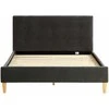 Lova Homestyle4U Aptrauktas lovos rėmas, 144.5x95x211 cm, pilka