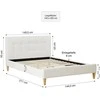 Homestyle4U Lova, 145.5x95x211 cm, smėlio spalvos