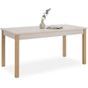 Homestyle4U Ištraukiamas valgomojo stalas 160-200x80x77 cm, bežinis/ąžuolo, medis, 8 asmenims