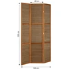 Homestyle4U Kambario pertvara, 120x200x1,8 cm, ruda