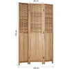 Homestyle4U Kambario pertvara, 120x2,2x170 cm, ruda