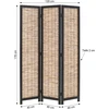 Homestyle4U Kambario pertvara, 120x2x170 cm, juoda ir ruda
