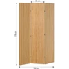 Homestyle4U Kambario pertvara, 120x2x170 cm, Natūrali