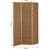 Homestyle4U Kambario pertvara, 132x2,2x175 cm, ruda