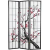 Homestyle4U Kambario pertvara, 132x2x179 cm, juoda, balta, raudona