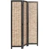 Homestyle4U Kambario pertvara, 120x2x170 cm, juoda ir ruda