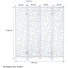 Homestyle4U Kambario pertvara, 173x2.2x175 cm, balta