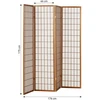 Homestyle4U Kambario pertvara, 176x2,2x175 cm, ruda
