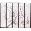 Homestyle4U Kambario pertvara, 220x2x179 cm, juoda, balta, raudona