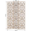 Homestyle4U Kambario pertvara, Shoji 3 dalių, 120x2x170 cm, natūrali ruda balta