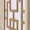 Homestyle4U Kambario pertvara, Shoji 3 dalių, 120x2x170 cm, natūrali ruda balta