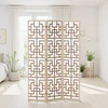 Homestyle4U Kambario pertvara, Shoji 3 dalių, 120x2x170 cm, natūrali ruda balta